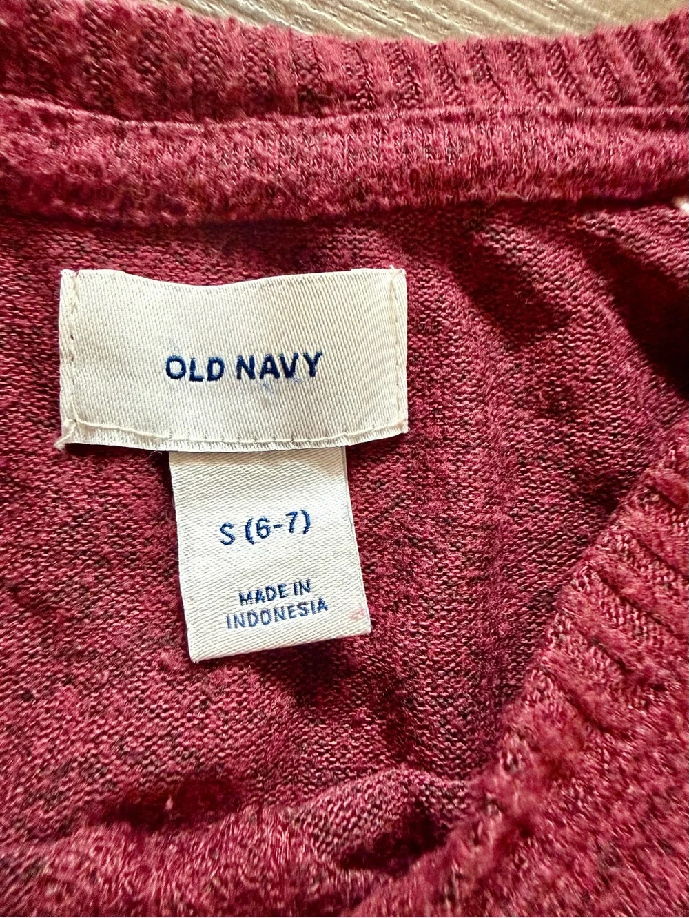Old Navy Maroon and Cream Raglan Sweater Dress